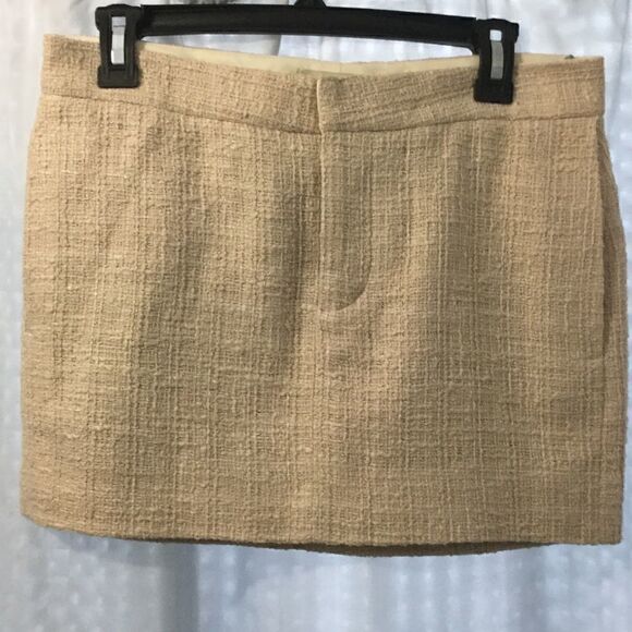Reed Krakoff Sz 2 Boucle Tweed Cream mini skirt - Picture 2 of 6